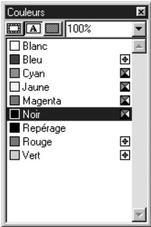 QUARK XPRESS 5 - PALETTE COULEURS - 1