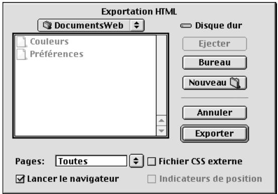 QUARK XPRESS 5 - EXPORTATION D'UNE PAGE WEB - 1