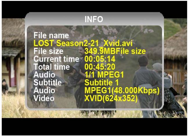 CIBOX WIRELESS CINE BOX PREMIUM - Affichage des informations sur le fichier lu - 2