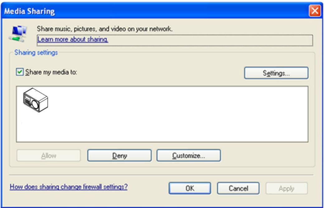 SCANSONIC IN200 - * Partage de média avec Lecteur Windows Media - 1