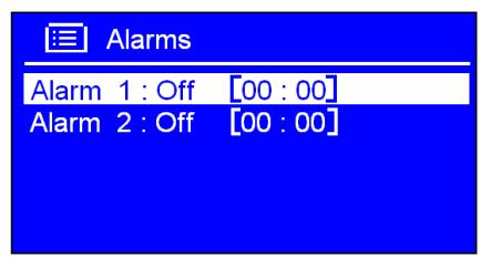 SCANSONIC IN200 - Réglages de la fonction réveil - 1