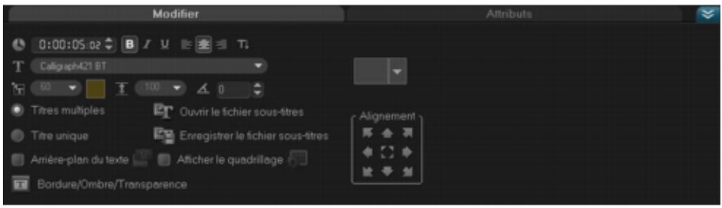 COREL VIDEOSTUDIO X4 PRO - Modifier les attributs de texte - 1