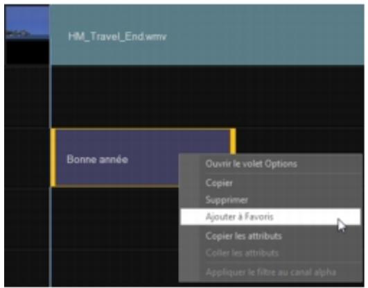 COREL VIDEOSTUDIO X4 PRO - Enregistrer vos titres dans le dossier favoris de la bibliothèque - 1