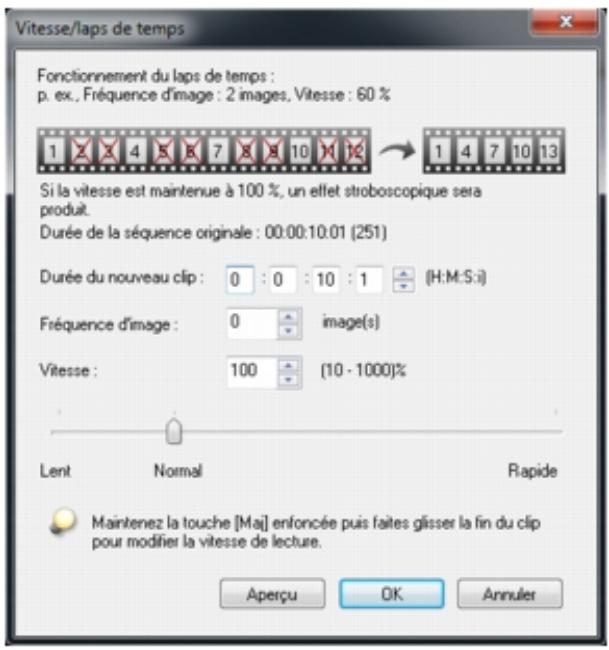COREL VIDEOSTUDIO X4 PRO - Vitesse et laps de temps - 1