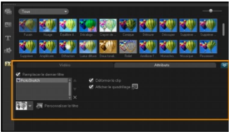 COREL VIDEOSTUDIO X4 PRO - Le panneau options de l'étape editor - 1