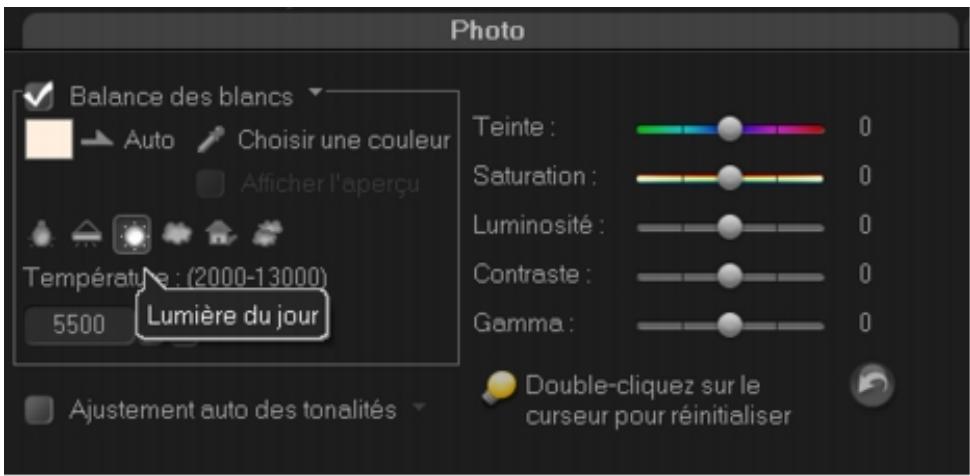 COREL VIDEOSTUDIO X4 PRO - Pour ajuster la balance des blancs - 1