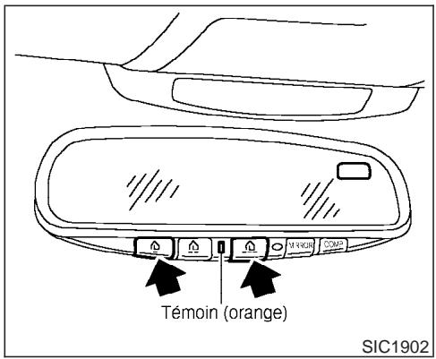 INFINITI M45 - PROGRAMMATION DE LA TÉLECOMMANDE HomeLink - 1