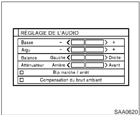 INFINITI M45 - COMMENT UTILISER L'OPTION «RéGLAGE» - 3