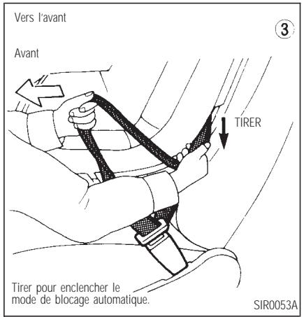 INFINITI Q45 - SIÉGES, DISPOSITIFS DE RETENUE ET SYSTÉMES DE COUSSIN GONFLABLE D'APPOINT - 1