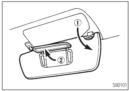 INFINITI Q45 - ÉCLAIRAGE DU MIROIR DE COURTOISIE - 1