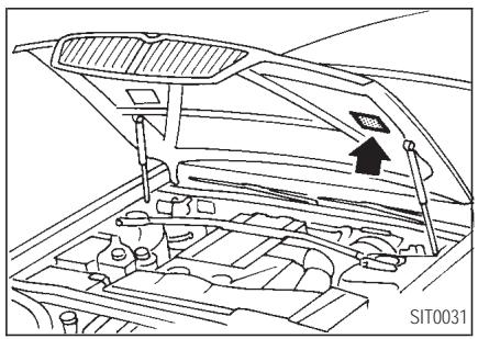 INFINITI Q45 - ÉTIQUETTE DU DISPOSITIF ANTIPOLLUTION - 1