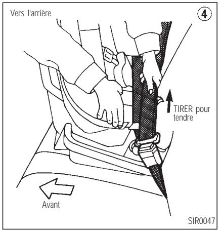 INFINITI Q45 - SIÉGES, DISPOSITIFS DE RETENUE ET SYSTÉMES DE COUSSIN GONFLABLE D'APPOINT - 3