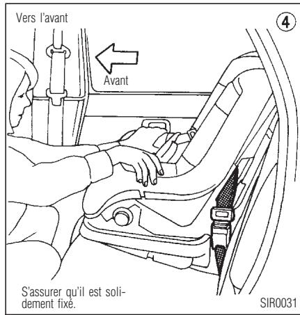 INFINITI QX4 - SIÉGES, DISPOSITIFS DE RETENUE ET SYSTÉMES DE COUSSIN GONFLABLE D'APPOINT - 3