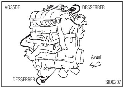 INFINITI QX4 - VIDANGE DE L'HUILE-MOTEUR - 1