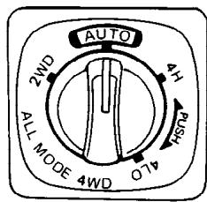 INFINITI QX4 - Fonctionnement du commutateur de mode de traction - 1