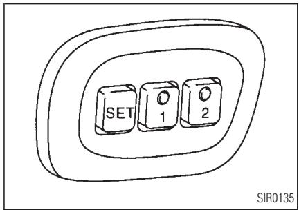INFINITI QX4 - Pourmettre en mémoire, suivez les procédés suivants - 1