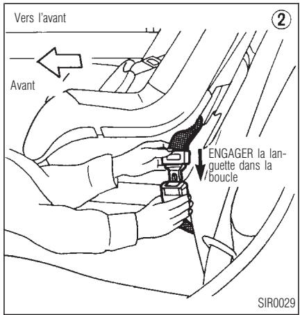 INFINITI QX4 - SIÉGES, DISPOSITIFS DE RETENUE ET SYSTÉMES DE COUSSIN GONFLABLE D'APPOINT - 1