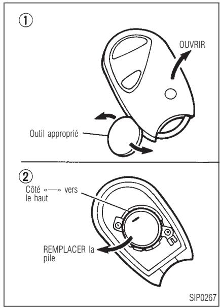 INFINITI QX4 - REEMPLACEMENT DE LA PILDE DE LA TÉLÉCOMMANDE MULTIPLE - 1