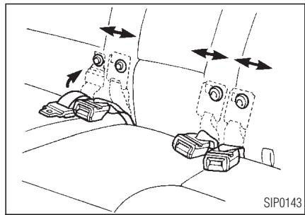 INFINITI QX4 - RéGLAGE DE LA BANQUETTE ARRIÈRE - 1