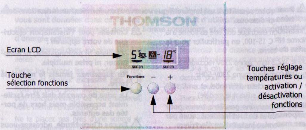 THOMSON AC30 - Mise en marche et réglage de l'appareil - 1