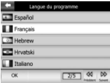 MYGUIDE 3100 - Définition de la langue du programme - 2