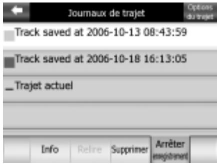 MYGUIDE 3100 - Modification de la journalisation des itinéraires - 1