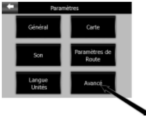 MYGUIDE 3100 - Sélection du menu "Paramètres" - 1