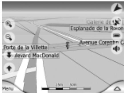 MYGUIDE 3100 - Bouton "Suivre" - Immobilisation de la position GPS et sens de circulation (12) - 3