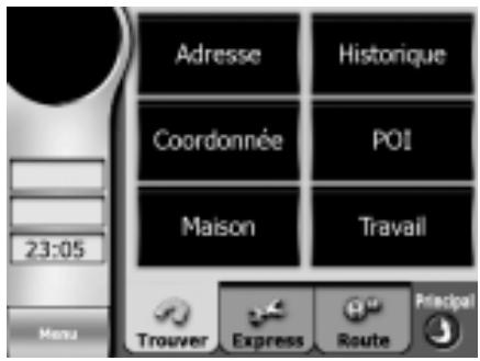 MYGUIDE 3100 - MENUS "CHÉRCHÉR", "PARAMÉTRES" ET "ITINÉRAIRE" - 3