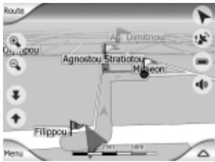 MYGUIDE 3100 - Distance du trajet jusqu'au prochain carrefour (19) - 2