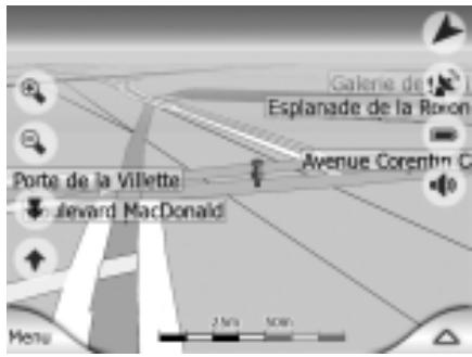 MYGUIDE 3100 - Curseur - Sélection d'un point sur la carte - 1