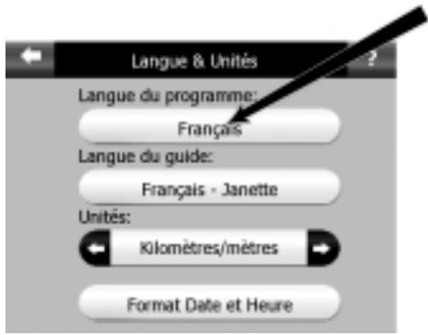 MYGUIDE 3100 - Définition de la langue du programme - 1