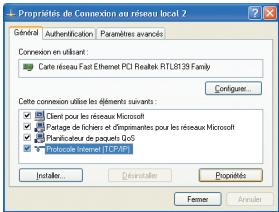OLITEC SX 500 - Paramétrage du réseau pour PC / windows XP - 5