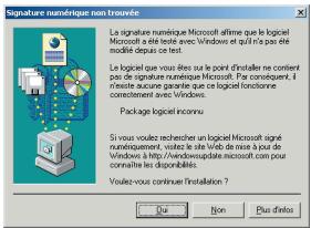 OLITEC WF 200 - Installation des pilotes USB pour Windows 2000 Pro - 5
