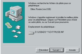 OLITEC WF 500 - Installation des pilotes USB pour windows 98SE - 4