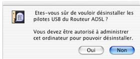 OLITEC WF 500 - Déinstallation des pilotes du routeur modem USB ADSL pour MAC - 7