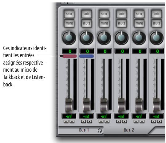MOTU AUDIO EXPRESS 8PRE - Choix des entrées micro Talkback / Listenback - 1