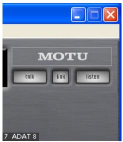 MOTU AUDIO EXPRESS 8PRE - Activation/désactivation des fonctions Talkback et Listenback - 1