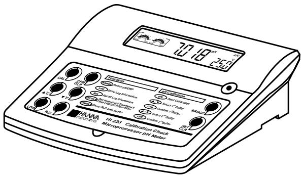 HANNA INSTRUMENTS HI 221 - pH/mV/°C Bench Meters with Calibration Check - 1