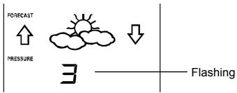 LA CROSS TECHNOLOGY WS-9037U-IT - WEATHER FORECASTING ICON SENSITIVITY SETTING: - 1