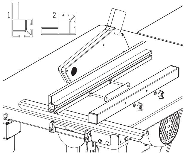 WOODSTAR ST 12 - Illustration 17/17.1, Montage du guide longueur - 1