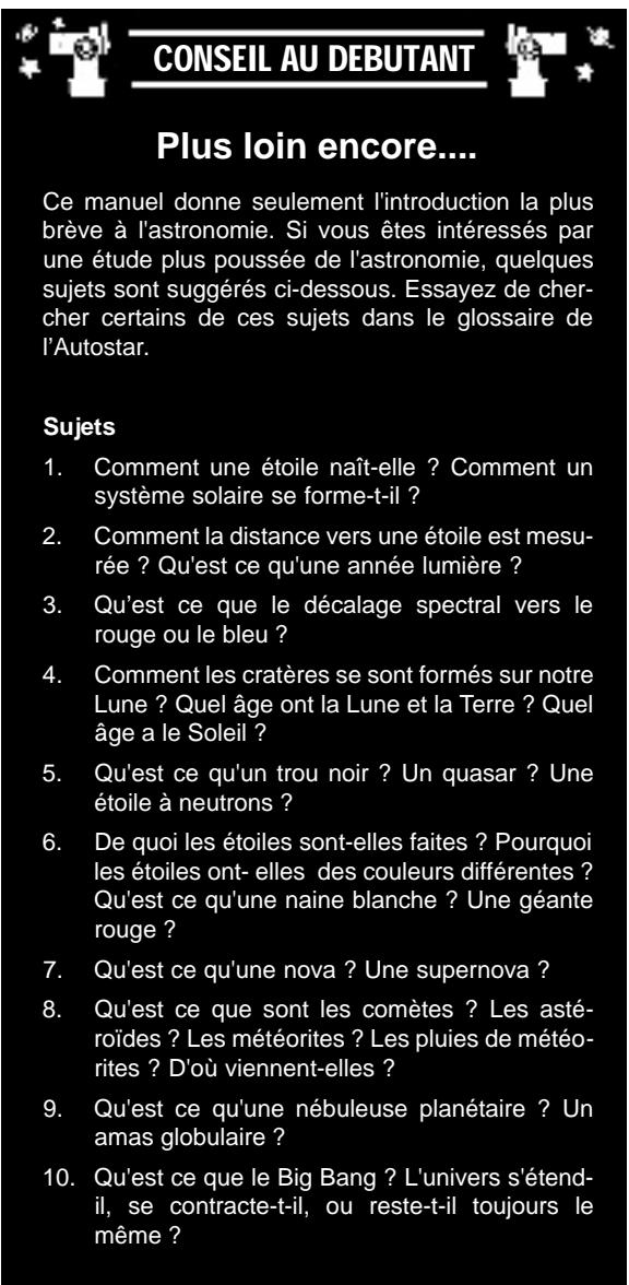 MEADE ETX-80AT - Annexe D : étalonnage des moteurs d'entrainment pour l'Autostar - 2