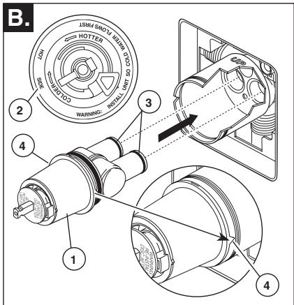 DELTA NEW MONITOR 1300-1400 - Installation de la cartouche - 3