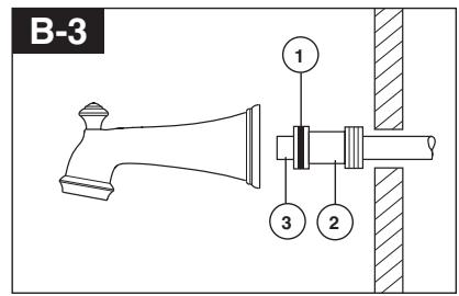 DELTA OLD MONITOR 1300-1400 - FOR TUB SPOUT INSTALLATION: - 3