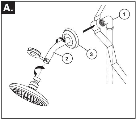DELTA OLD MONITOR 1300-1400 - Instalación de la Cabeza de la Regadora y el Surtidor de la Bañera - 1