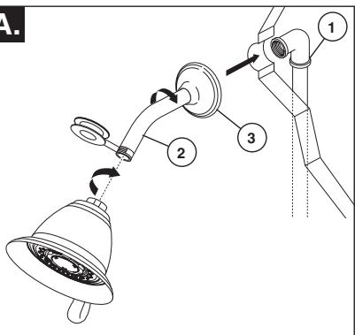 DELTA 1700 - Instalación de la Cabeza de la Regadora y el Surtidor de la Bañera - 1