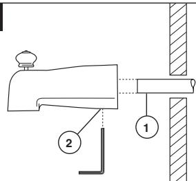 DELTA 1700 - FOR TUB SPOUT INSTALLATION: - 1