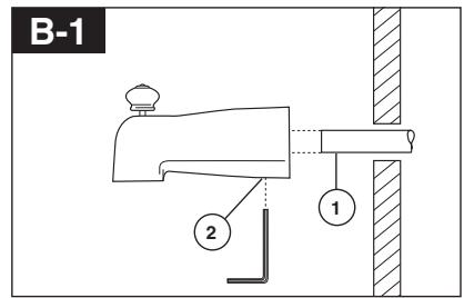DELTA 1700 - FOR TUB SPOUT INSTALLATION: - 1