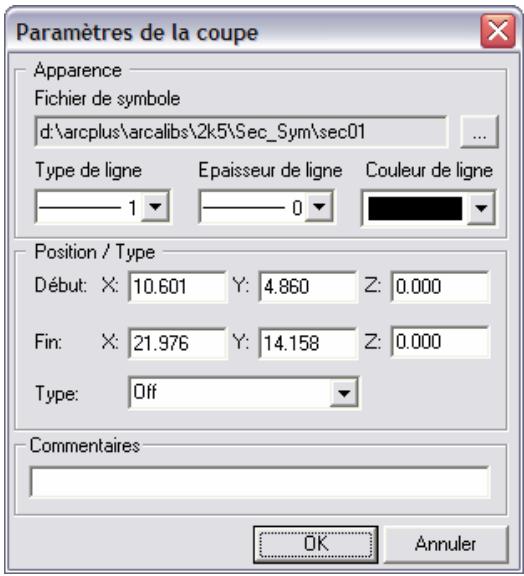 ARC TECHNOLOGY ARC+ 2007 - Paramètres de la coupe - 1