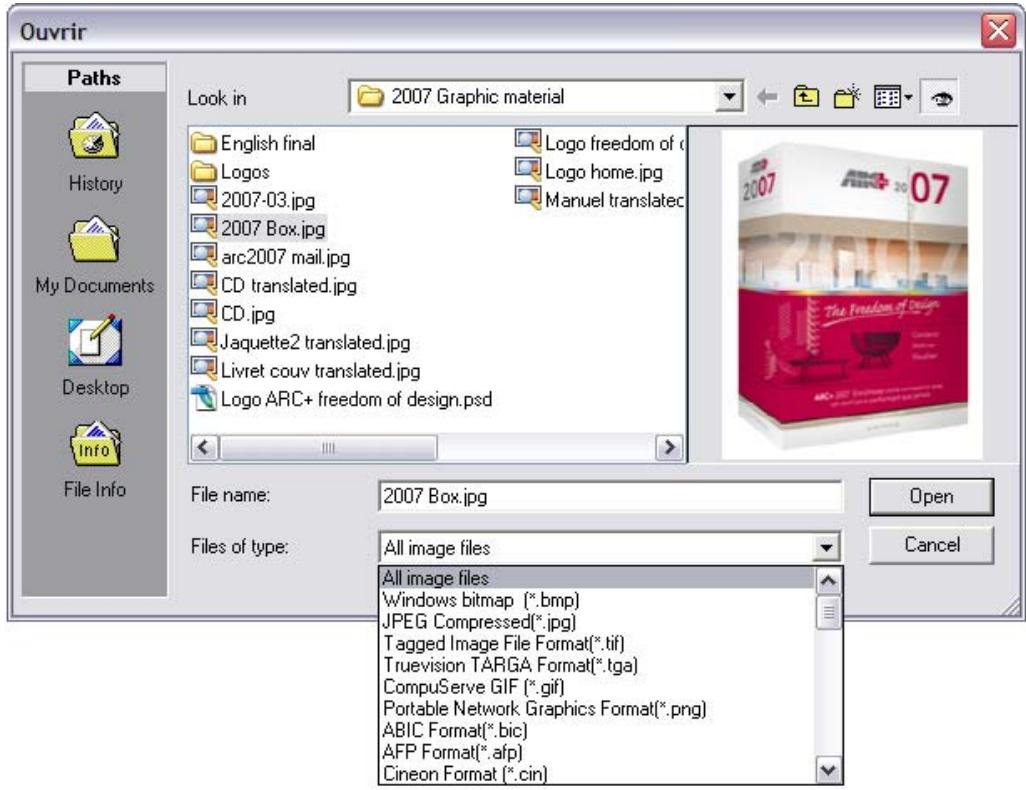 ARC TECHNOLOGY ARC+ 2007 - Dans l'ancien menu déroulant : - 2